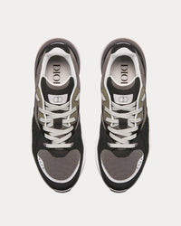 B29 Gray Technical Mesh, Black Suede and Smooth Calfskin Low Top Sneakers View 2