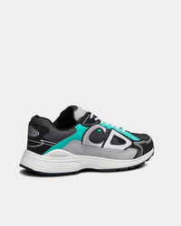 B30 Anthracite Gray Mesh and Black, Green and Dior Gray Technical Fabric Low Top Sneakers View 4