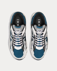 B30 Blue Mesh and White, Gray and Black Technical Fabric Low Top Sneakers View 2