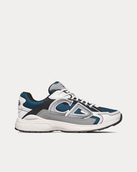B30 Blue Mesh and White, Gray and Black Technical Fabric Low Top Sneakers View 1