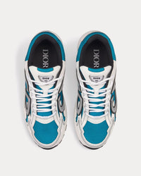 B30 Blue Mesh and White Technical Fabric Low Top Sneakers View 2