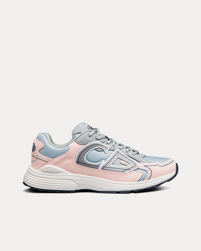 B30 Gray Mesh and Light Pink and Gray Technical Fabric Low Top Sneakers - Crown & Consign