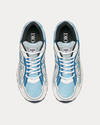 B30 Light Blue Mesh and Dior Gray, White and Blue Technical Fabric Low Top Sneakers View 2