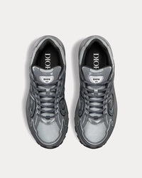 B30 Light Gray Technical Mesh and Gray Brilliant-Finish Technical Fabric Low Top Sneakers View 2