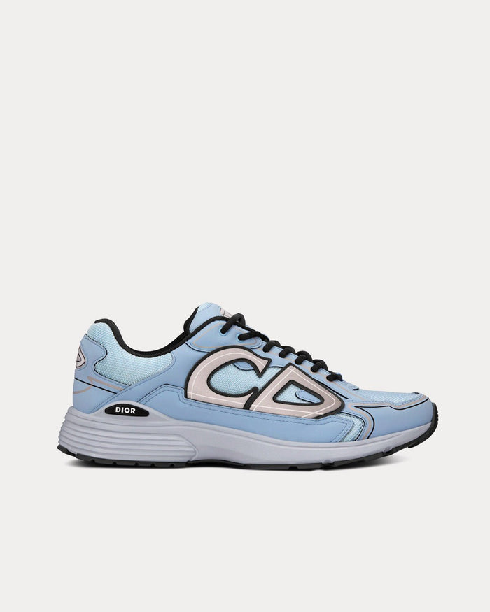 B30 Mesh & Technical Fabric Blue Low Top Sneakers - Crown & Consign