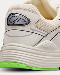 B30 Mesh & Technical Fabric Cream Low Top Sneakers View 3