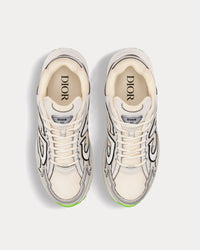 B30 Mesh & Technical Fabric Cream Low Top Sneakers View 2