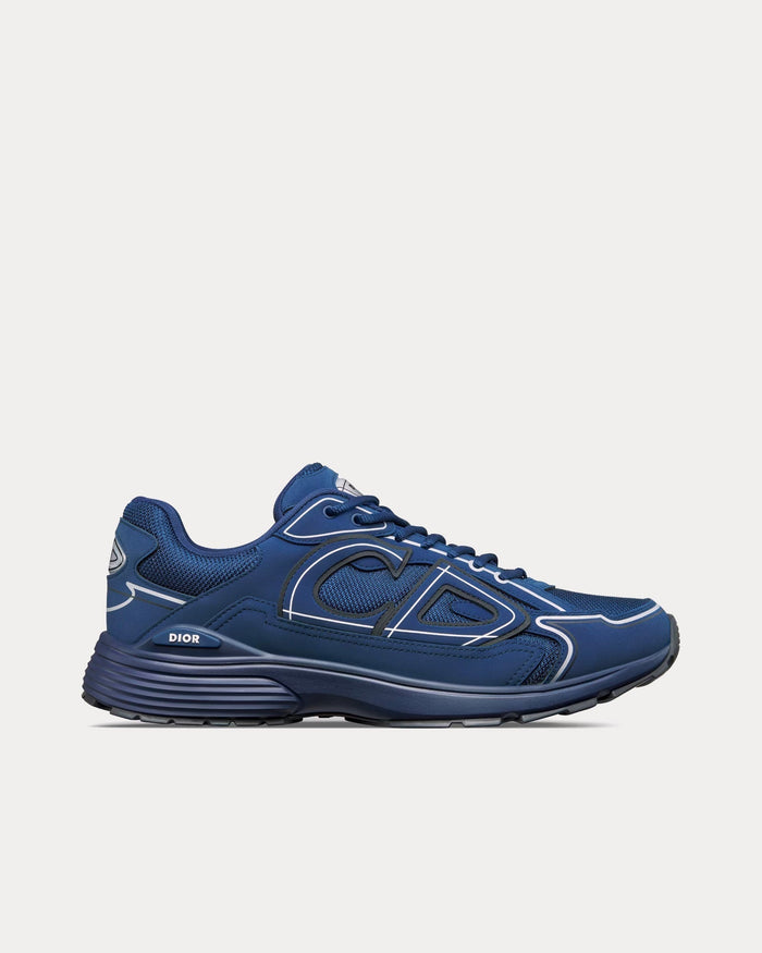 B30 Mesh & Technical Fabric Deep Blue Low Top Sneakers - Crown & Consign