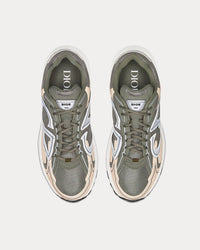 B30 Olive Mesh and Cream Technical Fabric Low Top Sneakers View 2