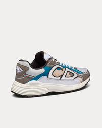 B30 White and Beige Mesh with Blue and Olive Technical Fabric Low Top Sneakers View 4