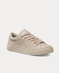B33 Beige Grained Calfskin and Beige Dior Gravity Leather Low Top Sneakers View 3
