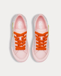 B33 Calfskin & Dior Oblique Canvas Pink / Grey / White Low Top Sneakers View 2