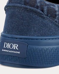 B33 Dior Oblique Denim Blue Low Top Sneakers View 3