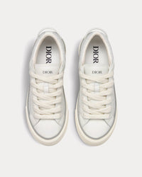B33 White Smooth Calfskin and Dior Oblique Jacquard Low Top Sneakers View 2