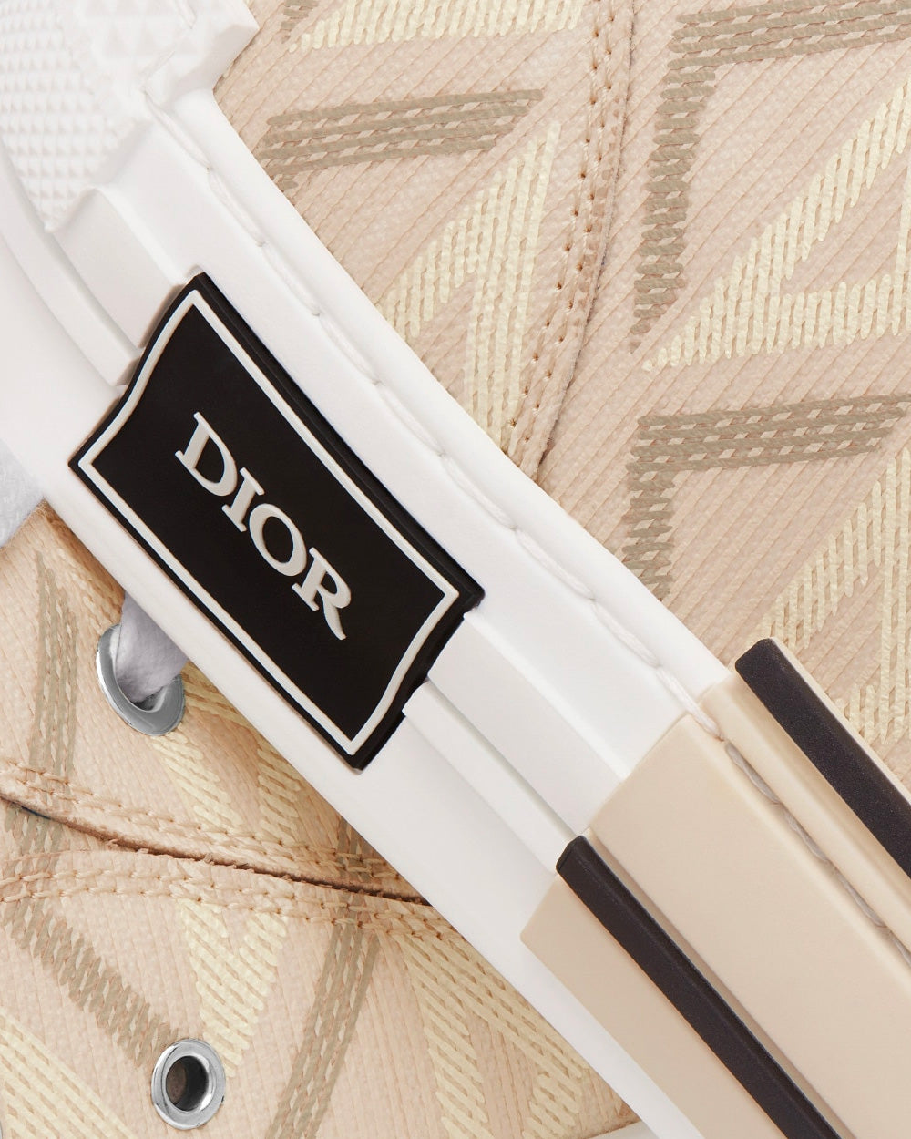 B23 Natural CD Diamond Canvas High Top Sneakers