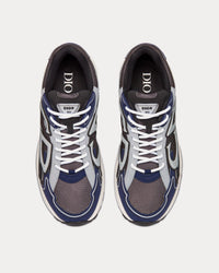 B30 Anthracite Gray Mesh and Black, Blue and Dior Gray Technical Fabric Low Top Sneakers