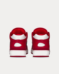 B57 Smooth Calfskin with Dior Oblique Jacquard Red / White Mid Top Sneakers View 3