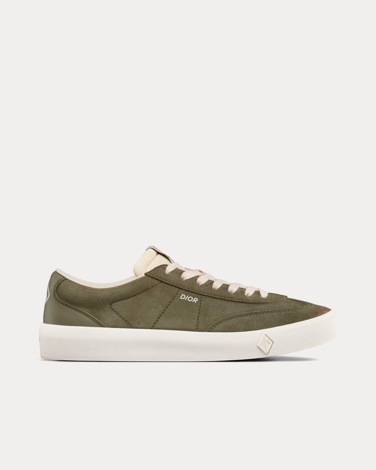 B101 Nubuck Calfskin Khaki Low Top Sneakers