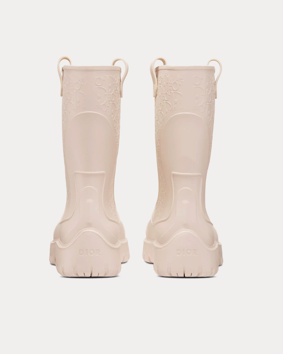 Garden Beige Rubber with Dior Oblique Motif Rain Boots