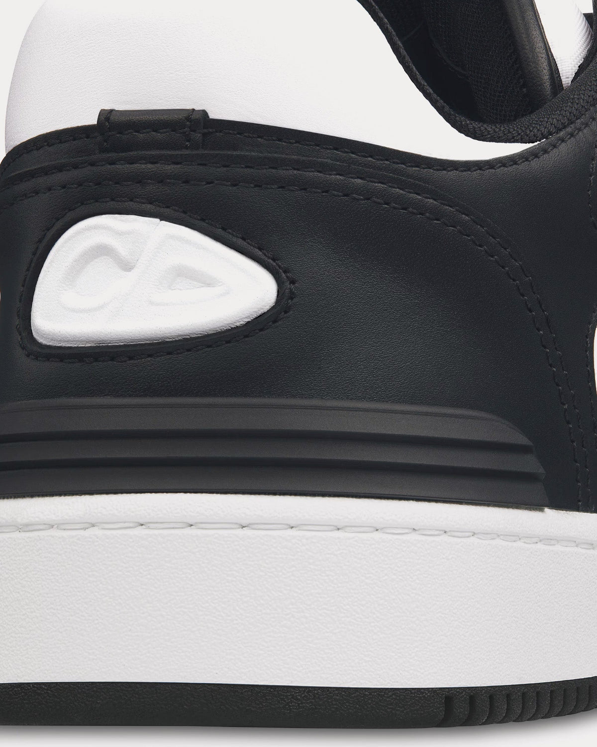 B57 Black and White Smooth Calfskin with Beige and Black Dior Oblique Jacquard Low Top Sneakers