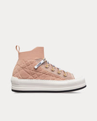 Walk'n'Dior Platform Nude Macrocannage Technical Mesh High Top Sneakers