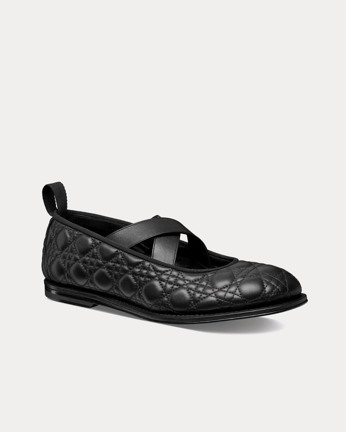 Tendu Ballet Flat Black Kumo Cannage Calfskin Sandals