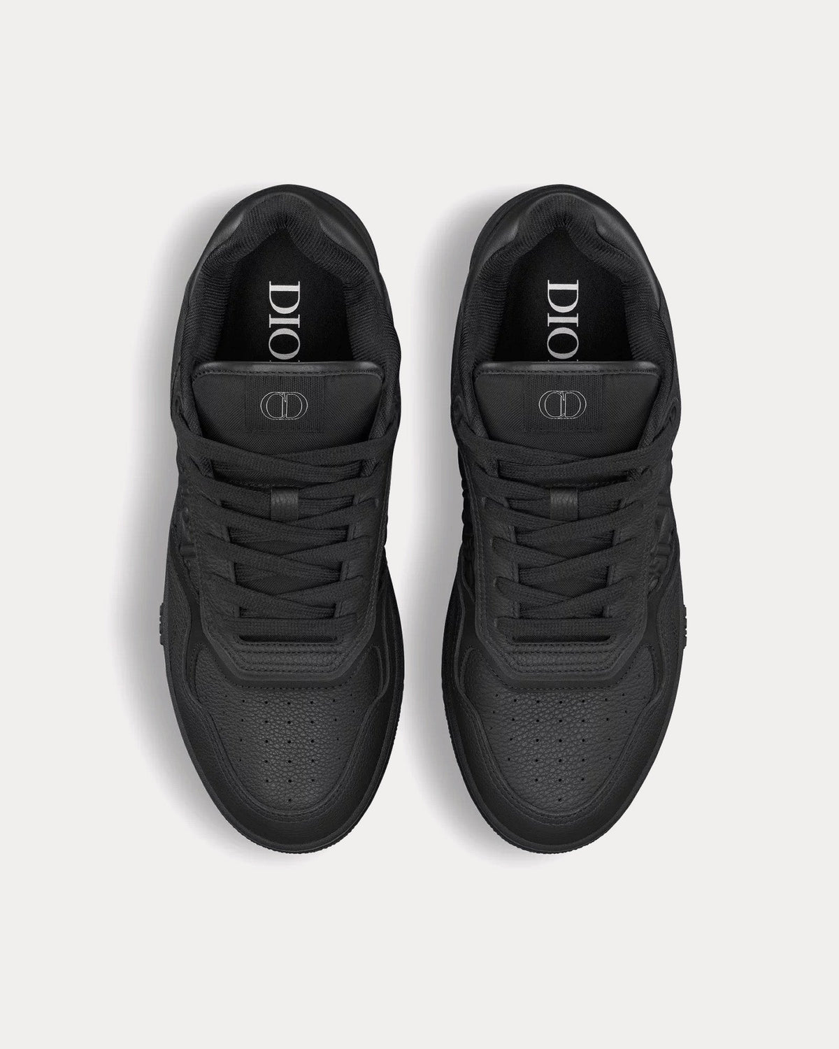 B27 Grained Calfskin & Dior Gravity Leather Black Low Top Sneakers