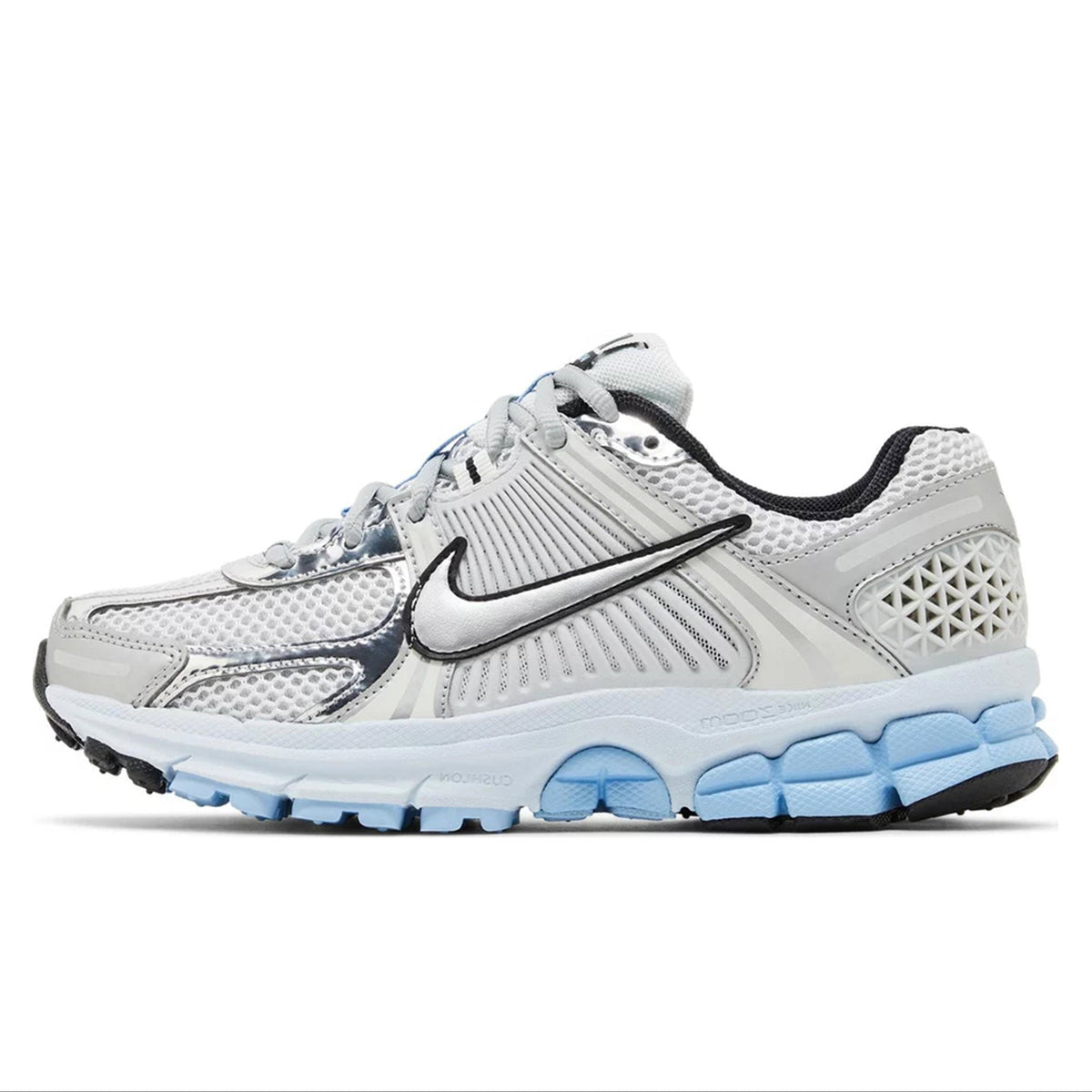 Air Zoom Vomero 5 Metallic Silver Blue Tint Performance Running Sneaker