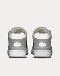 B57 Gray and White Smooth Calfskin with Beige and Black Dior Oblique Jacquard Mid Top Sneakers