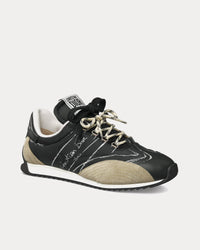 D-Sketch Nylon & Calfskin Black Low Top Sneakers
