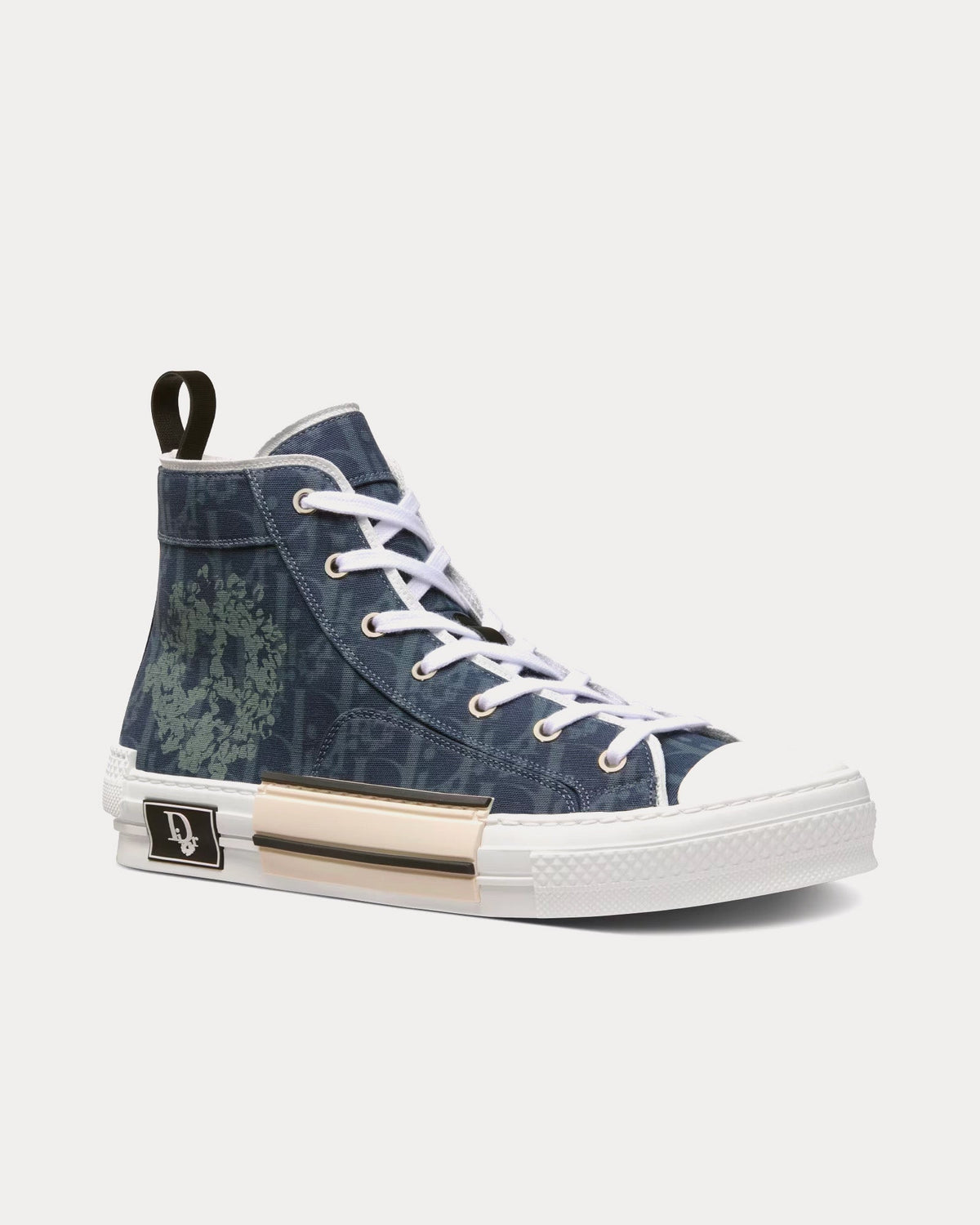 Dior Tears B23 Blue Dior Oblique and Peace Sign Dior Tears Denim High Top Sneakers
