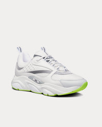 B22 White Technical Mesh and Smooth Calfskin Low Top Sneakers