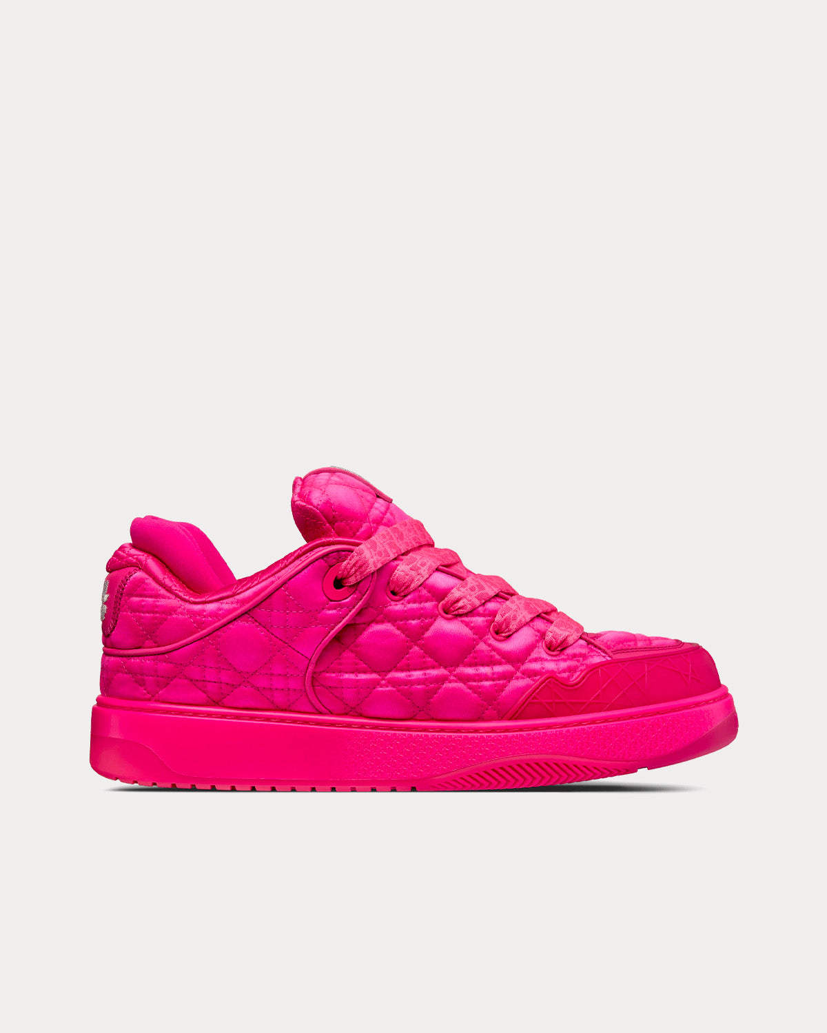 B9S Skater Limited And Numbered Edition Fuchsia Kumo Cannage Satin Low Top Sneakers