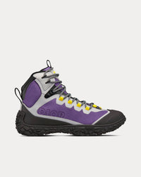 Diorizon Hiking Ankle Boot Purple Technical Mesh with Black Rubber High Top Sneakers