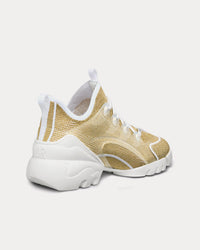 D-Connect Gold-Tone Laminated Mesh High Top Sneakers