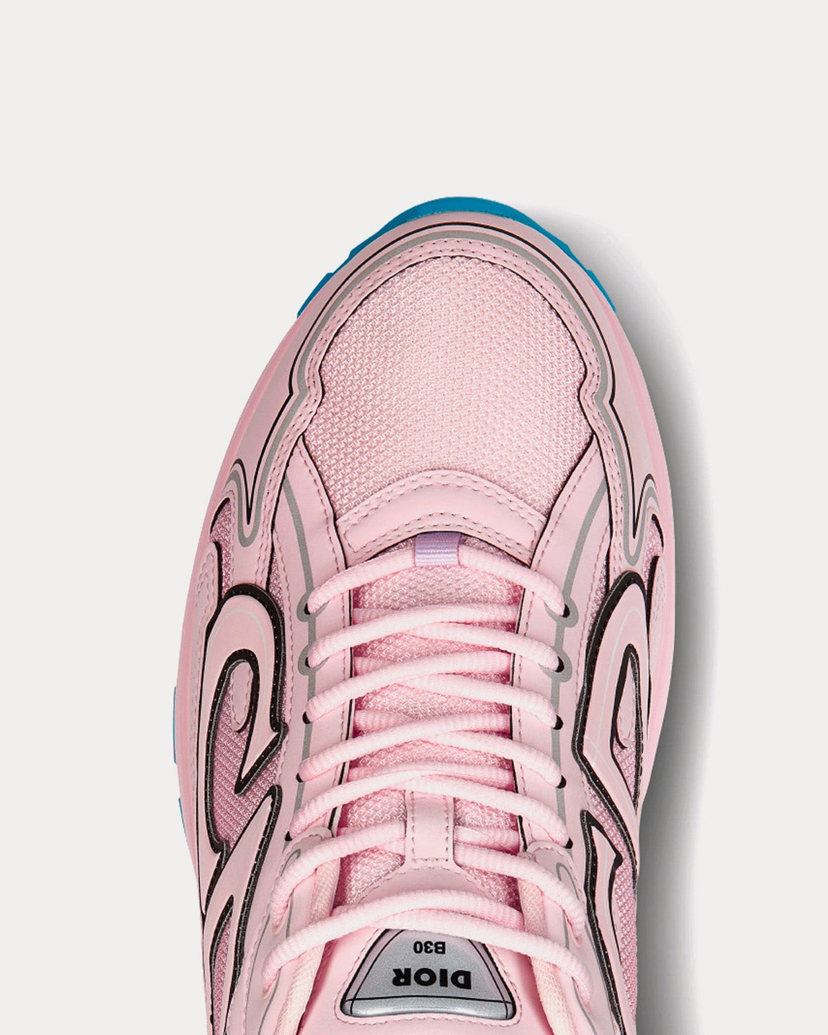 B30 Mesh & Technical Fabric Pale Pink Low Top Sneakers