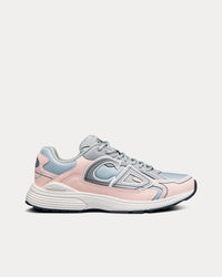 B30 Gray Mesh and Light Pink and Gray Technical Fabric Low Top Sneakers