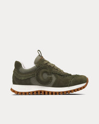 C'est Dior Suede Calfskin & Mesh Khaki Low Top Sneakers