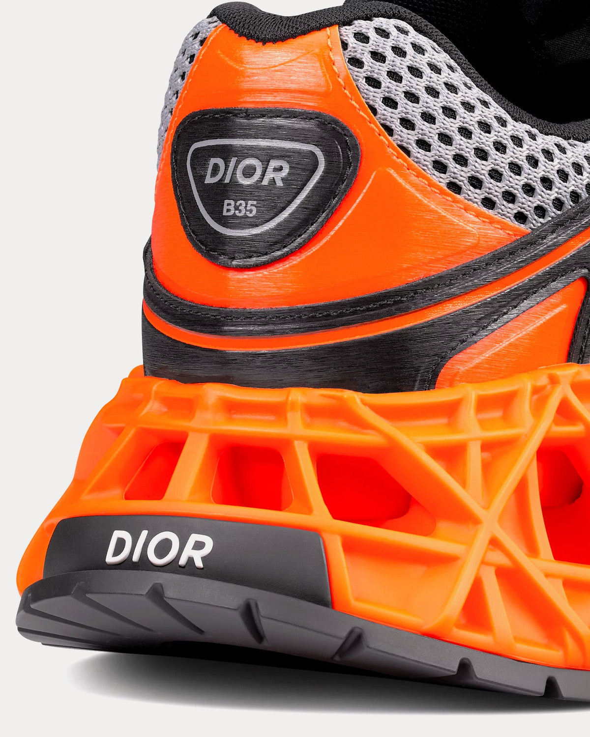 B35 NXXT Mesh Neon Orange / Black Low Top Sneakers