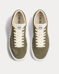 B101 Nubuck Calfskin Khaki Low Top Sneakers