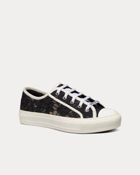 Walk'n'Dior Black Macramé Embroidered Cotton Low Top Sneakers
