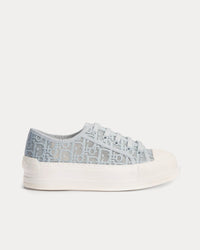 Walk'n'Dior Platform Embroidered Mesh Sky Blue Low Top Sneakers