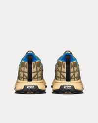 B31 Runner Technical Mesh & Rubber with Warped Cannage Motif Brown / Khaki Low Top Sneakers