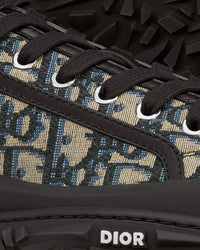 B28 Beige and Black Dior Oblique Jacquard and Black Rubber Low Top Sneakers