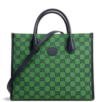 GG Canvas Interlocking G Tote Bag - Green