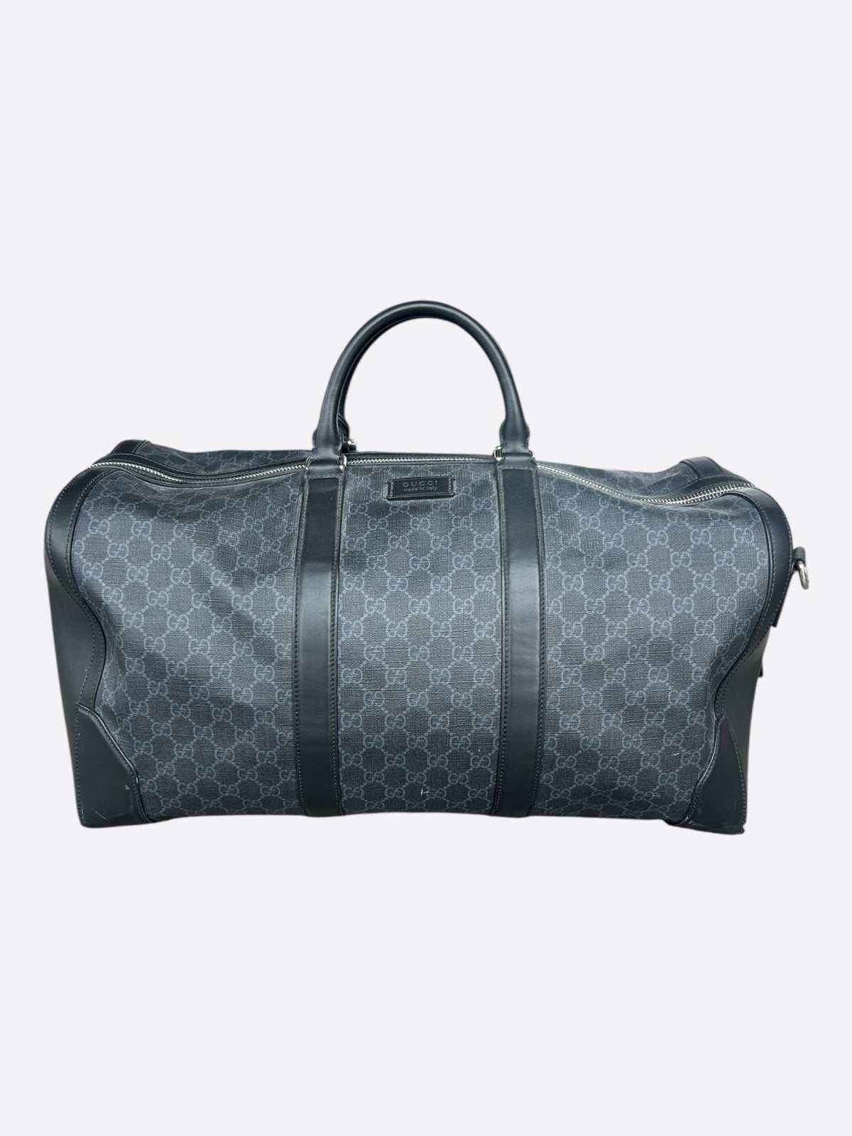 Black GG Monogram Large Duffel Bag