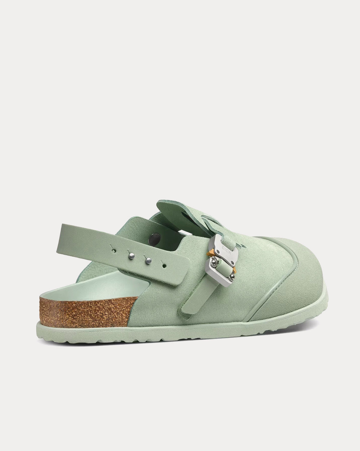 Tokio Mule Pastel Green Nubuck Calfskin Slip Ons