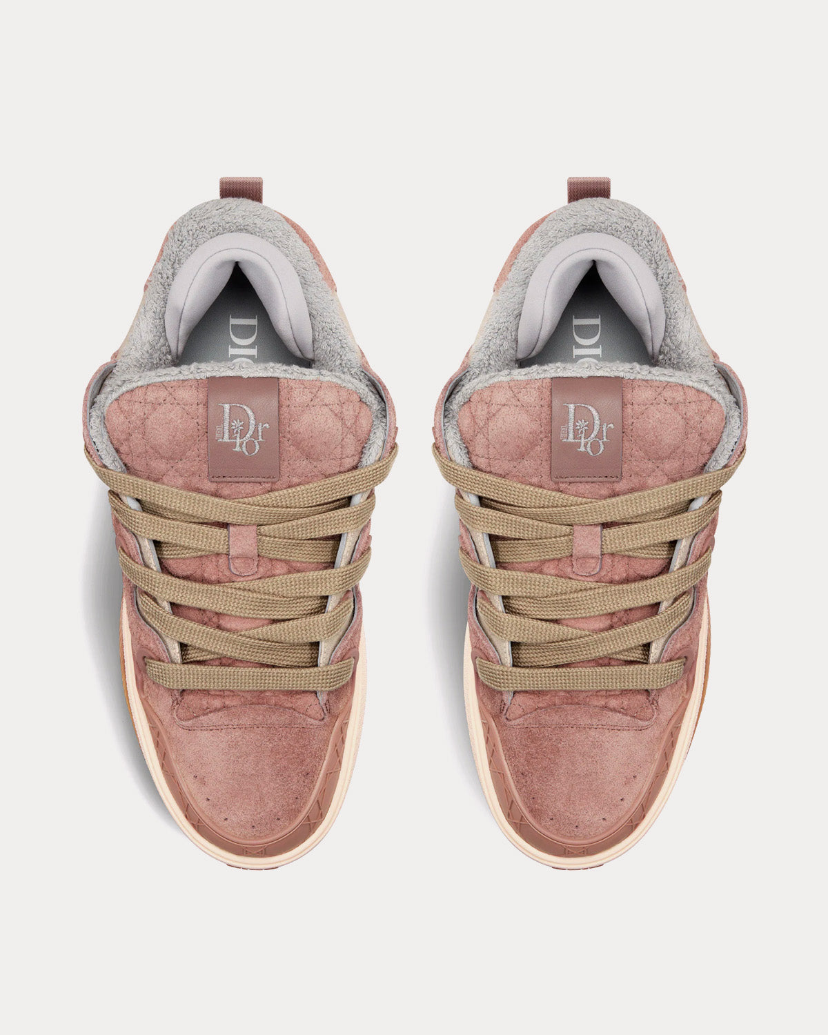 B9S Skater Limited And Numbered Edition Lilac Suede and Dior Oblique Jacquard Low Top Sneakers