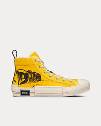B23 Yellow Canvas with AsteroDior Signature High Top Sneakers