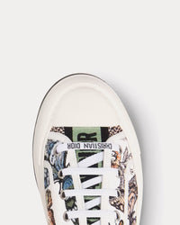 Walk'n'Dior Platform Yellow Multicolor Embroidered Cotton with Toile de Jouy Mexico Motif Low Top Sneakers